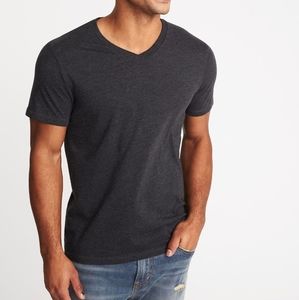 Soft-washed dark grey men's tee